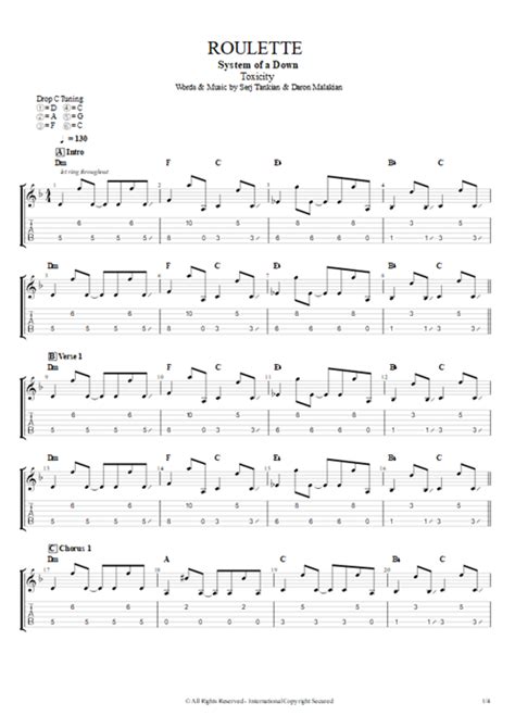 roulette system of a down tab|System Of A Down – Roulette tab ver. 2 .